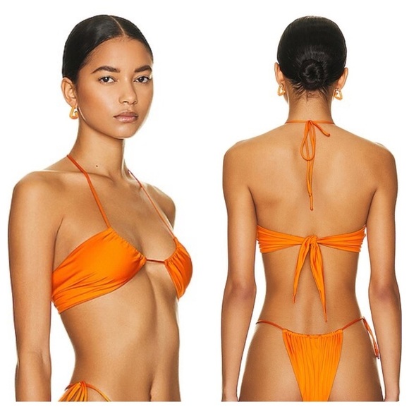 Monica Hansen | Money Maker Halter Bikini Top In Azalea Pink | M - Picture 8 of 15